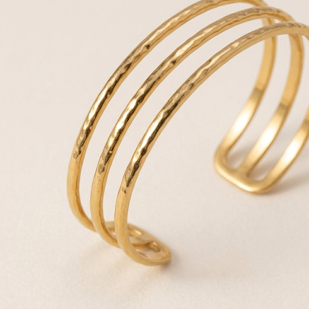 Drielaagse Golf Bangle Armband
