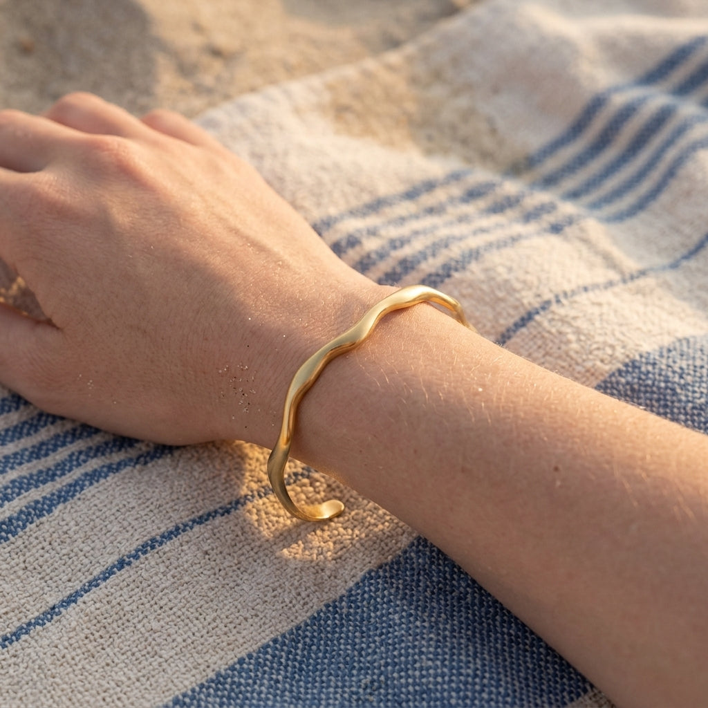 Vloeiende Golf Bangle Armband