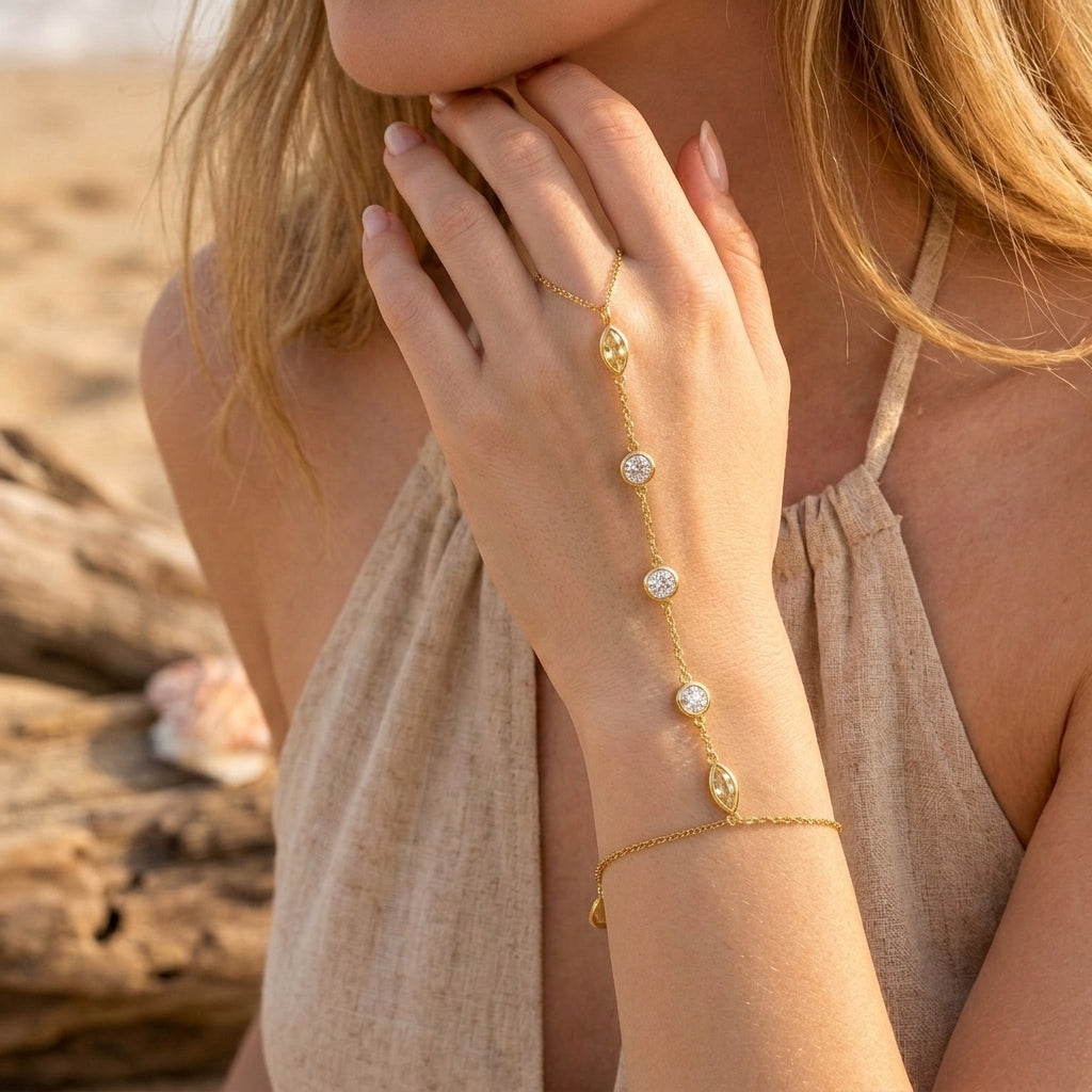 Diamtjes Hand Ketting