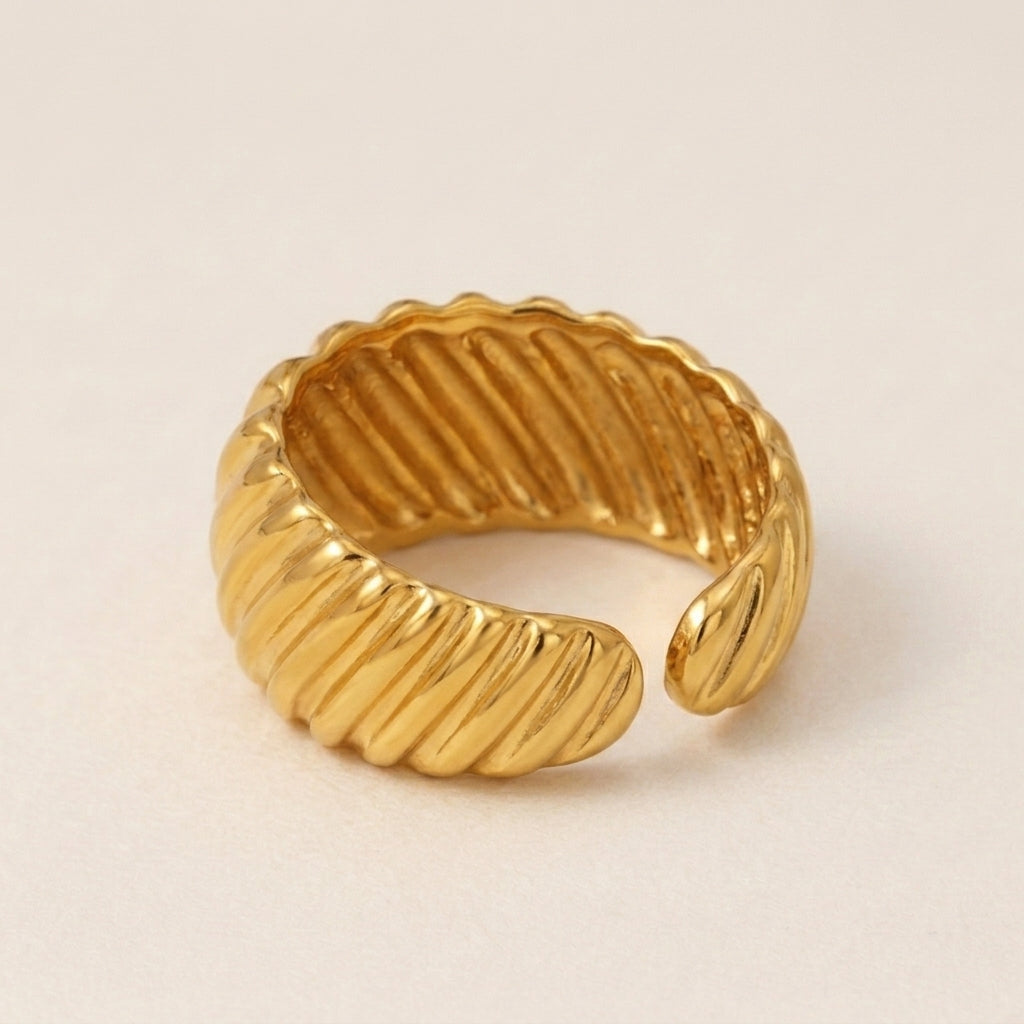 Geribbelde Bolle Ring