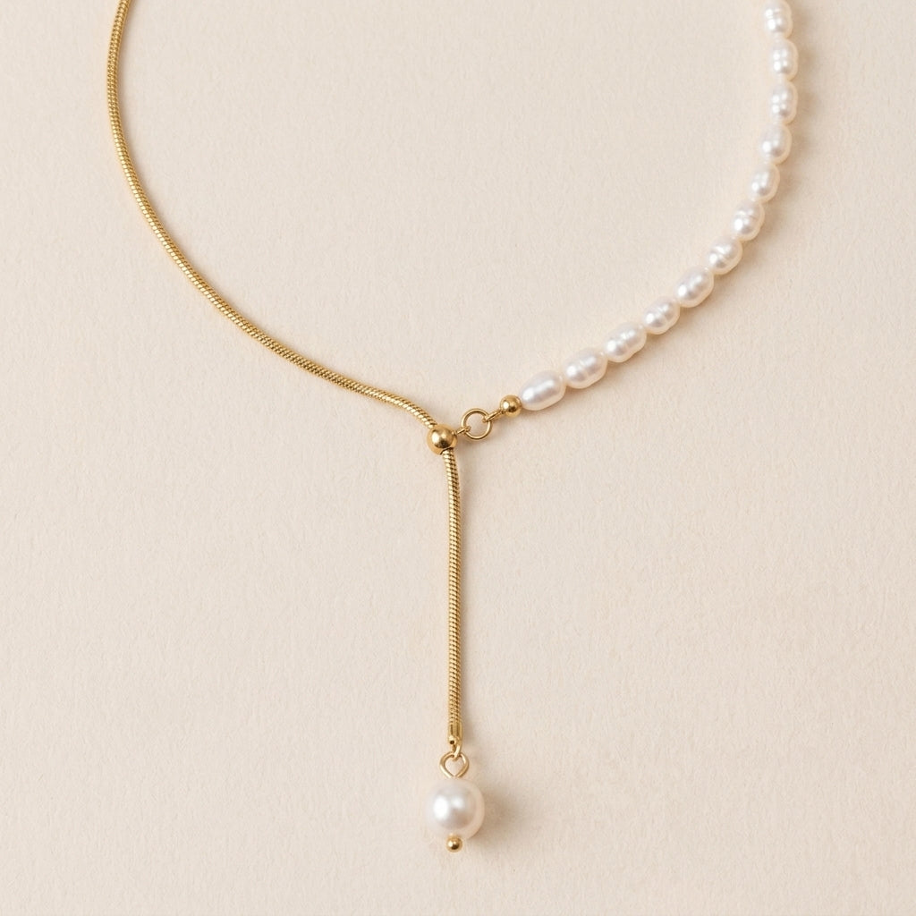 Halve Parel Ketting