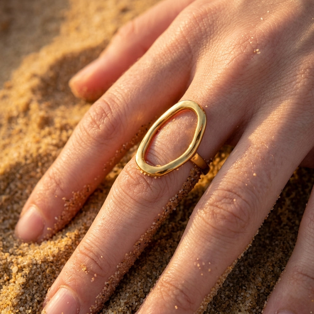 Ovale Gesculpteerde Ring
