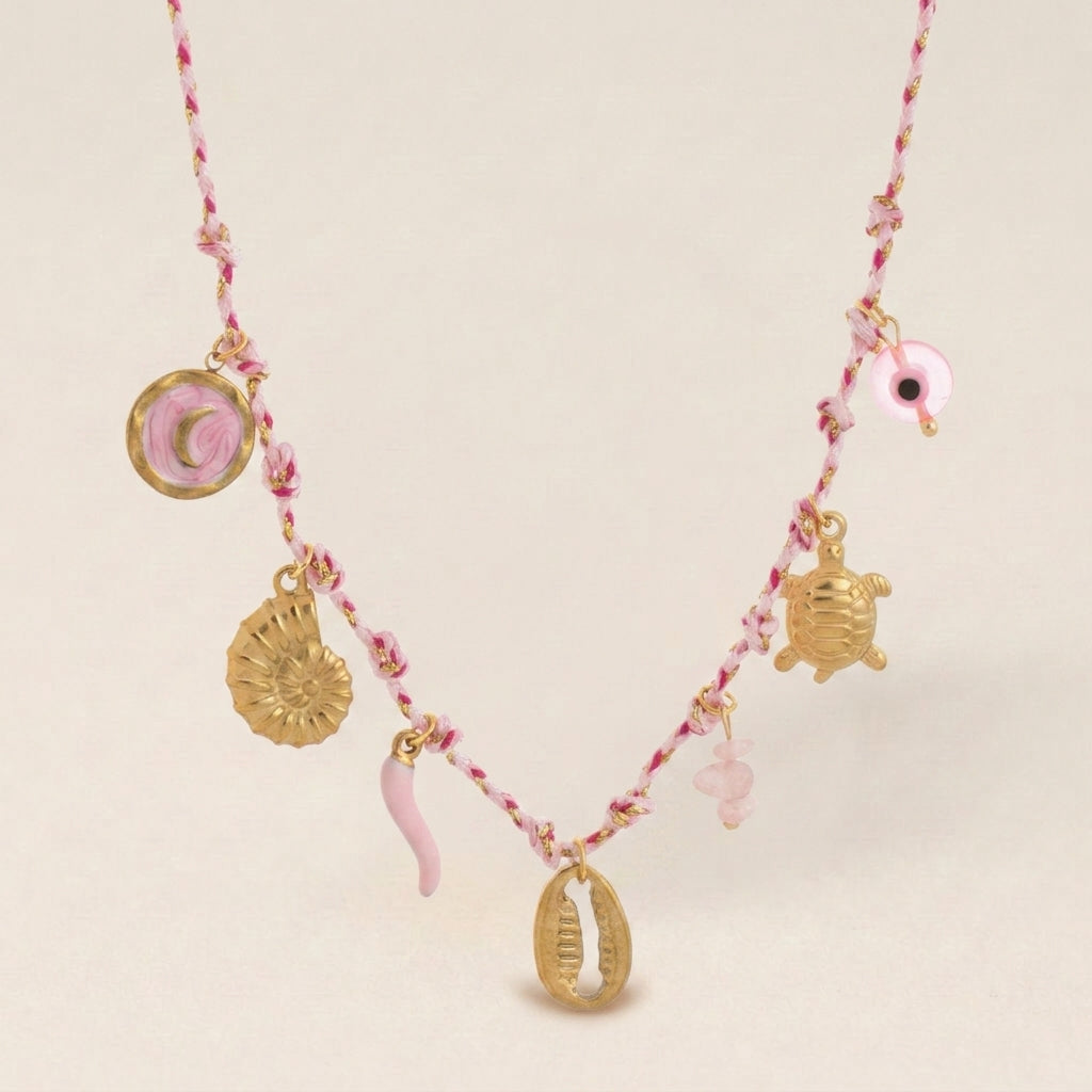 Roze Bedel Ketting