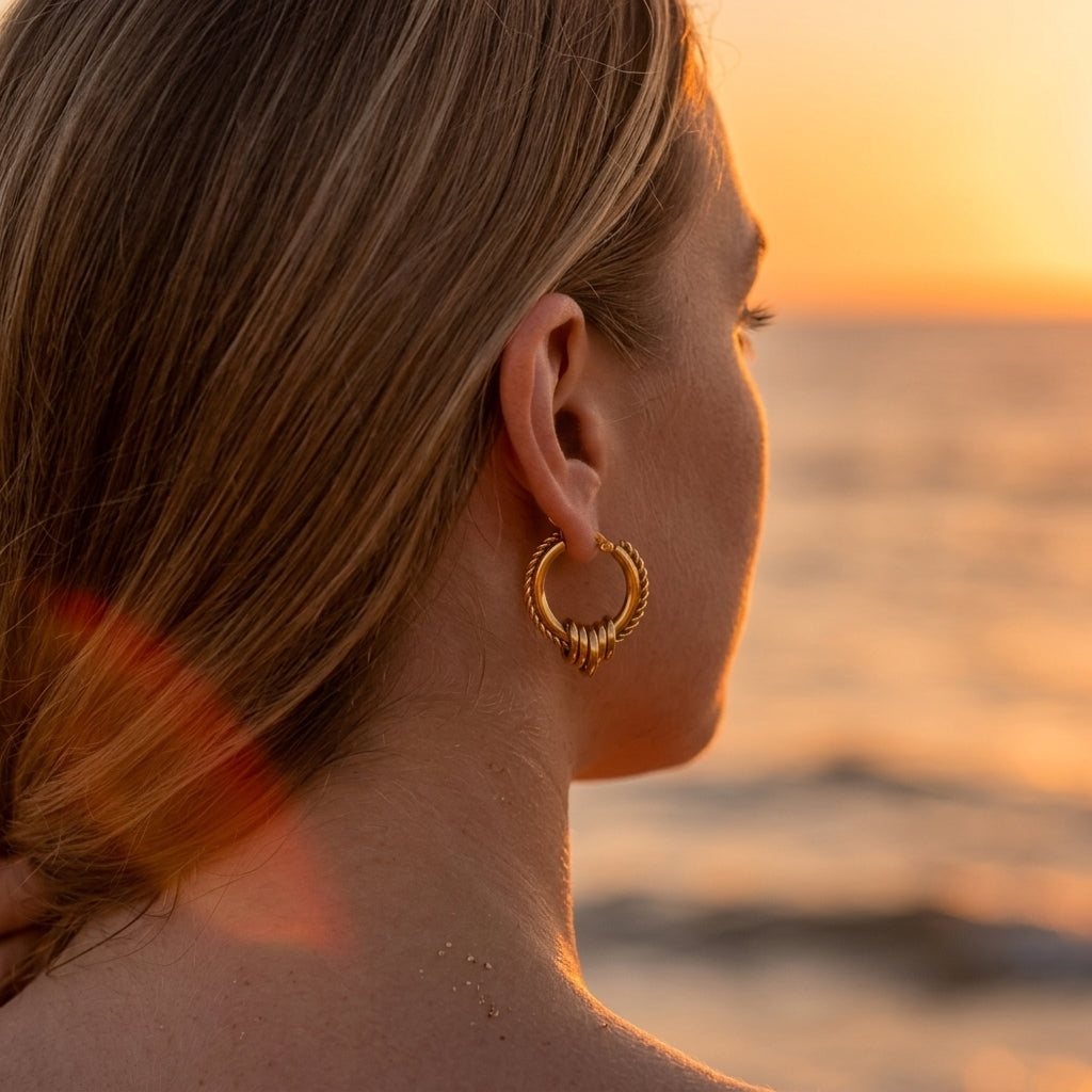 Bali hoops Oorbellen