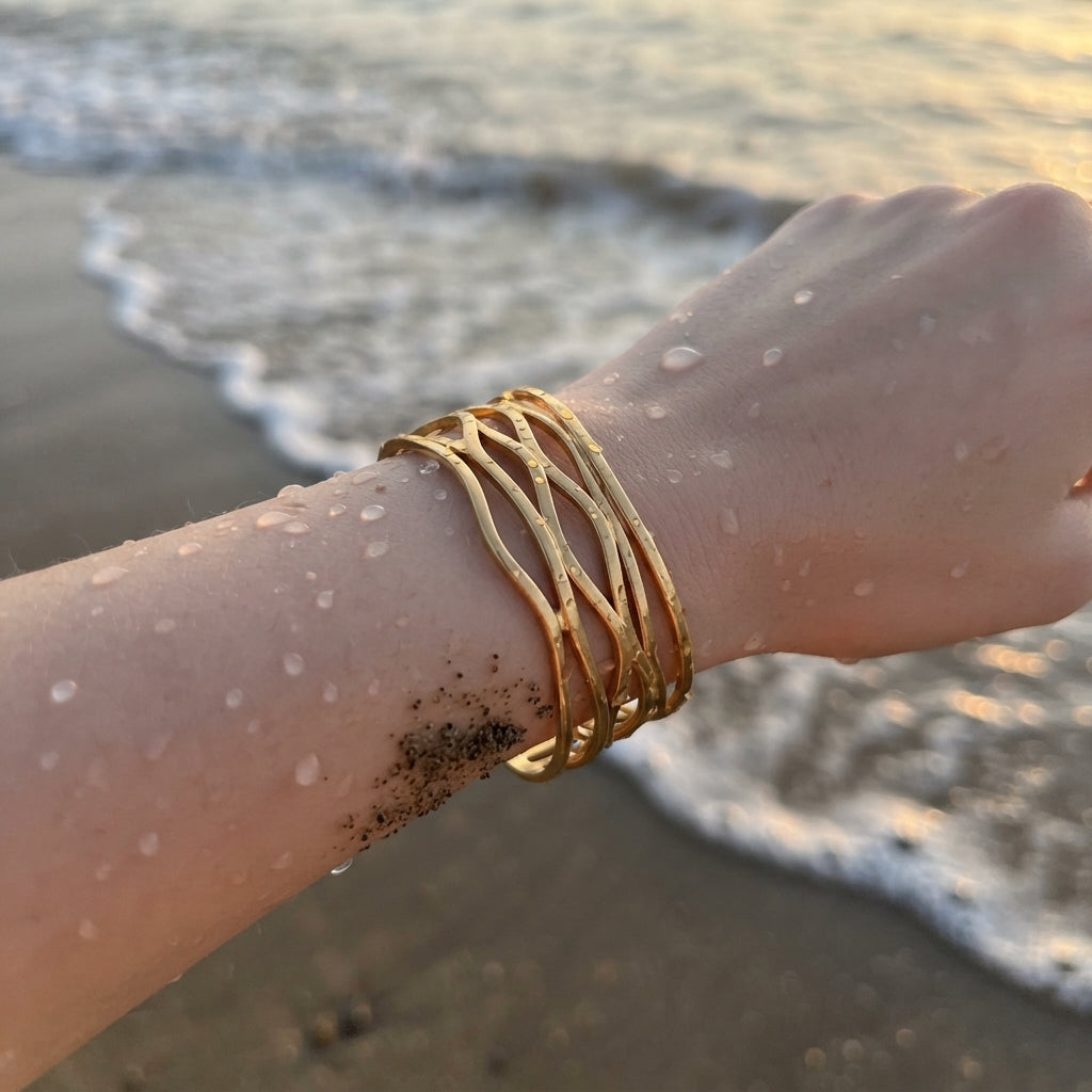Golflijn Holle Armband
