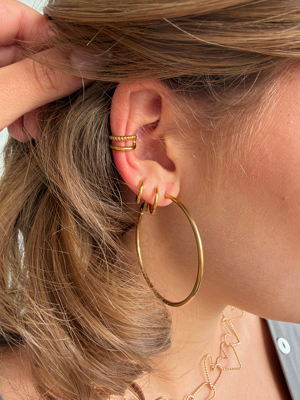 Dubbele Gedraaide Earcuff