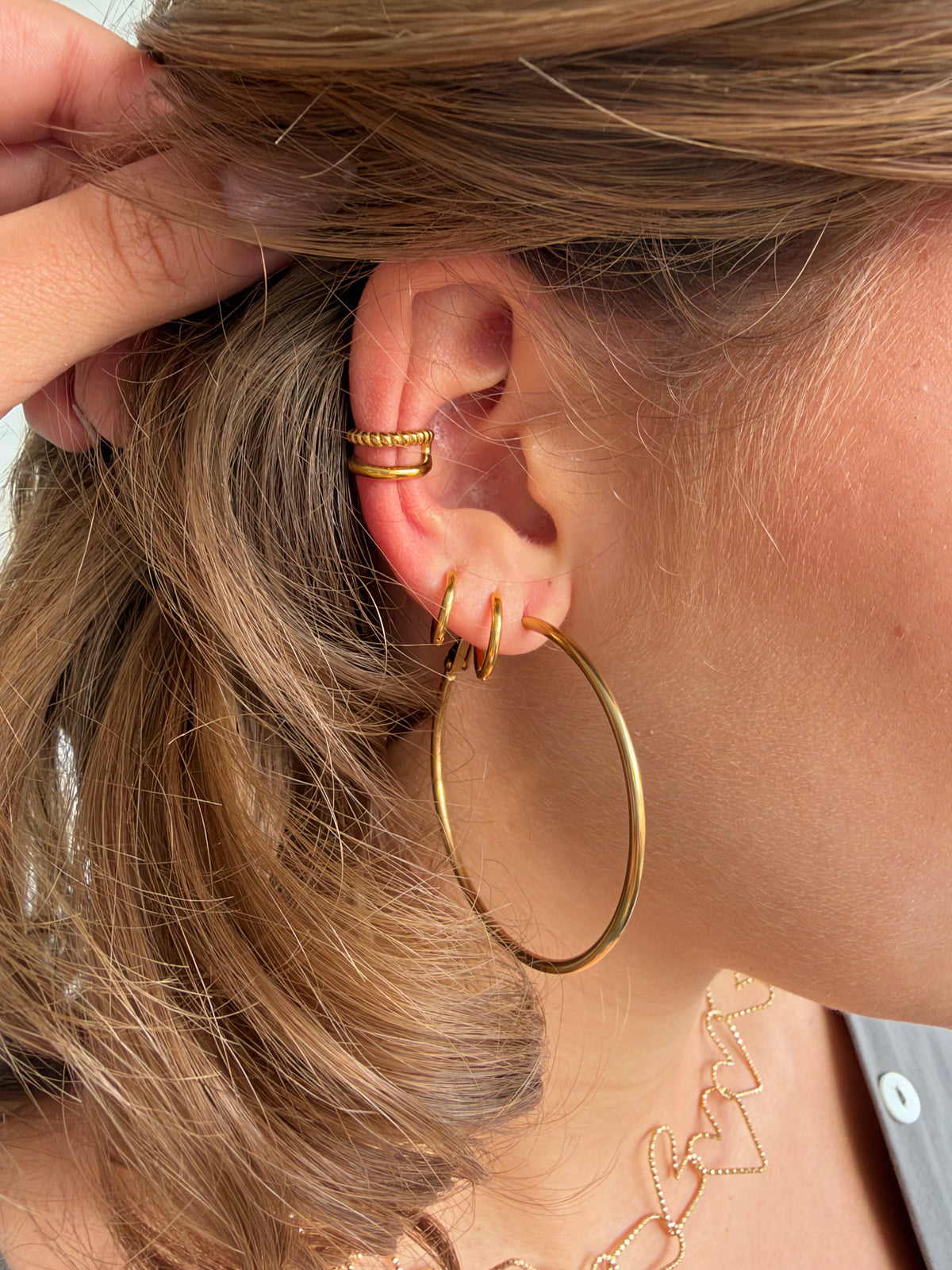 Dubbele Gedraaide Earcuff