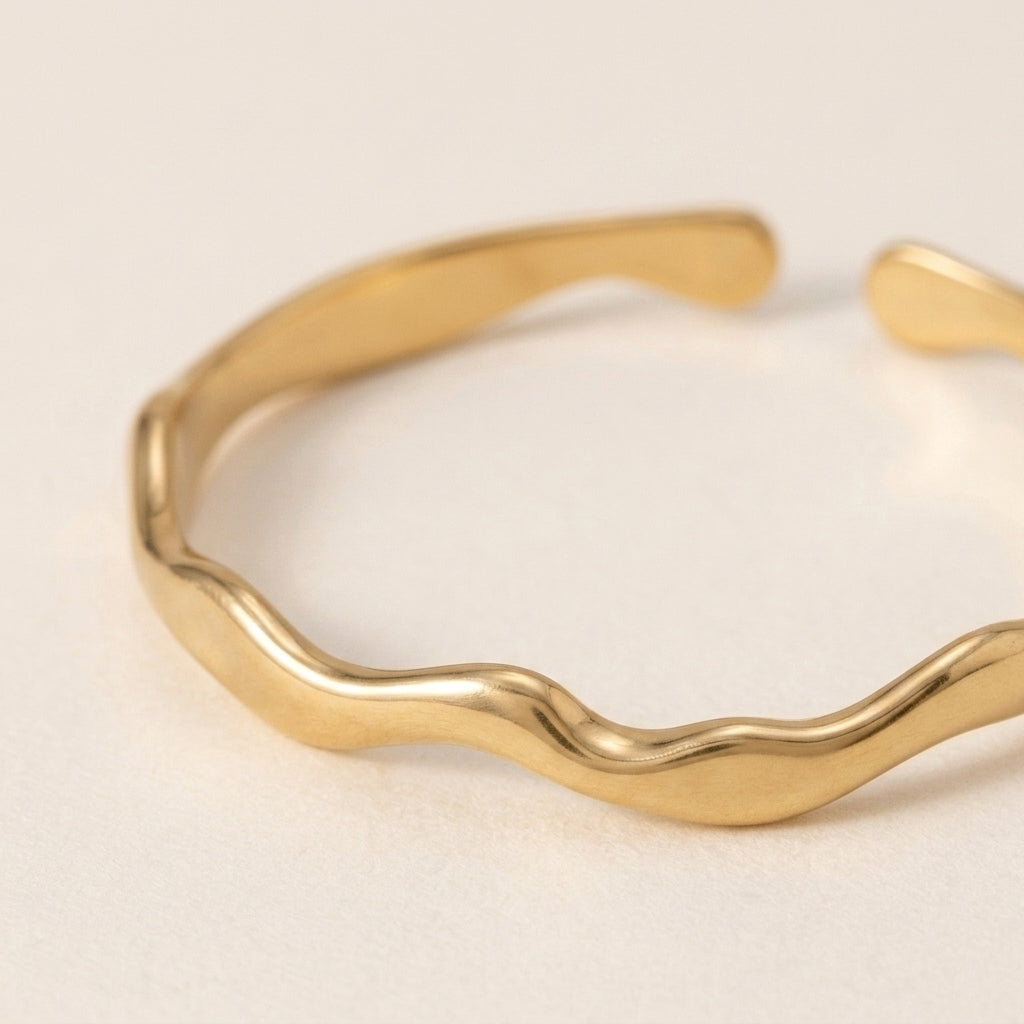 Vloeiende Golf Bangle Armband