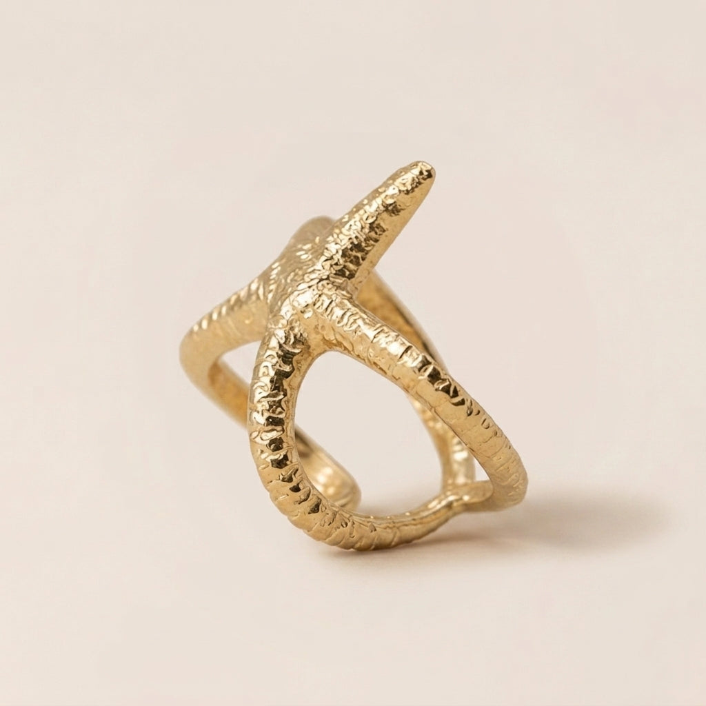 Gouden Kleine Zeester Stijl Ring