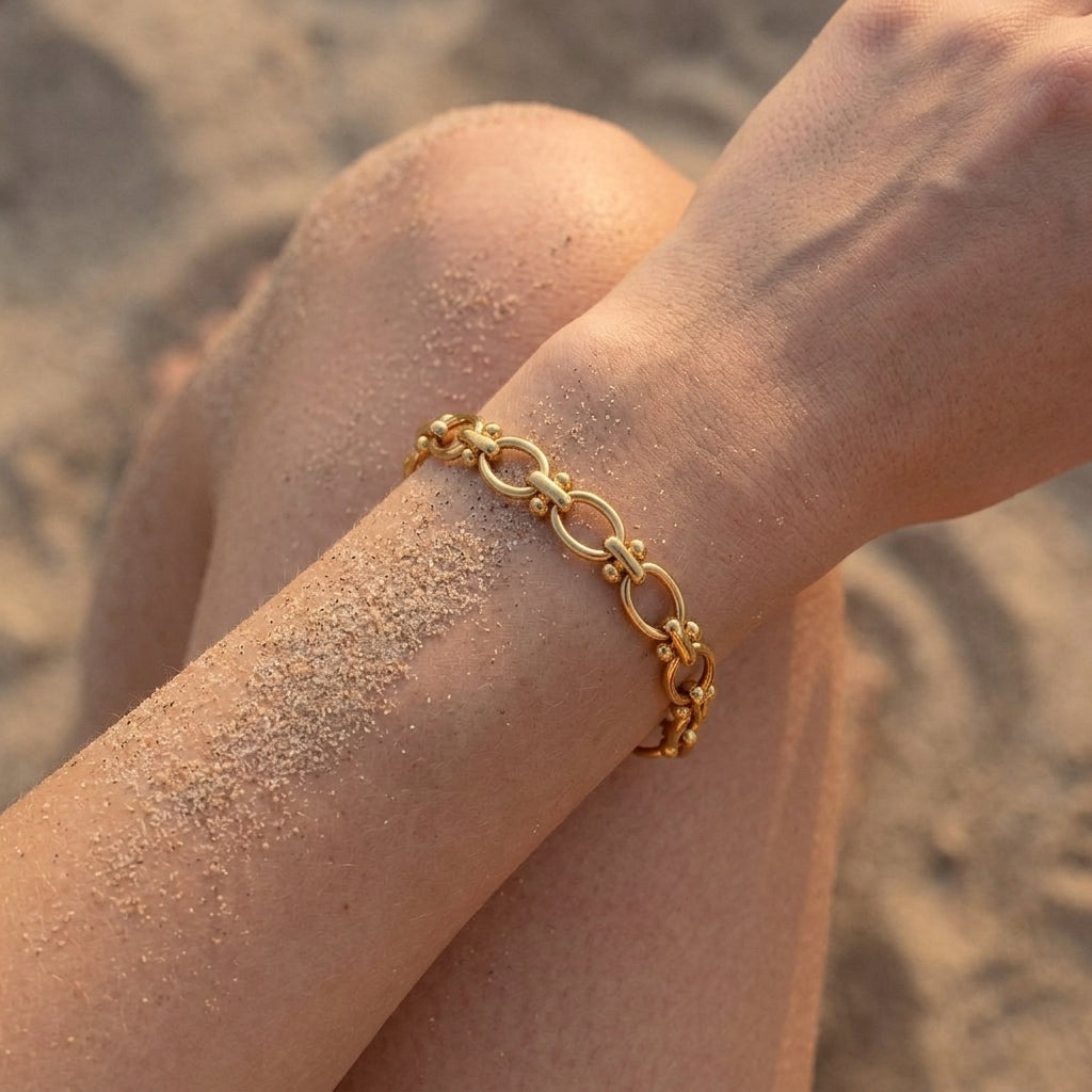 Ovale Schakel Kralen Armband