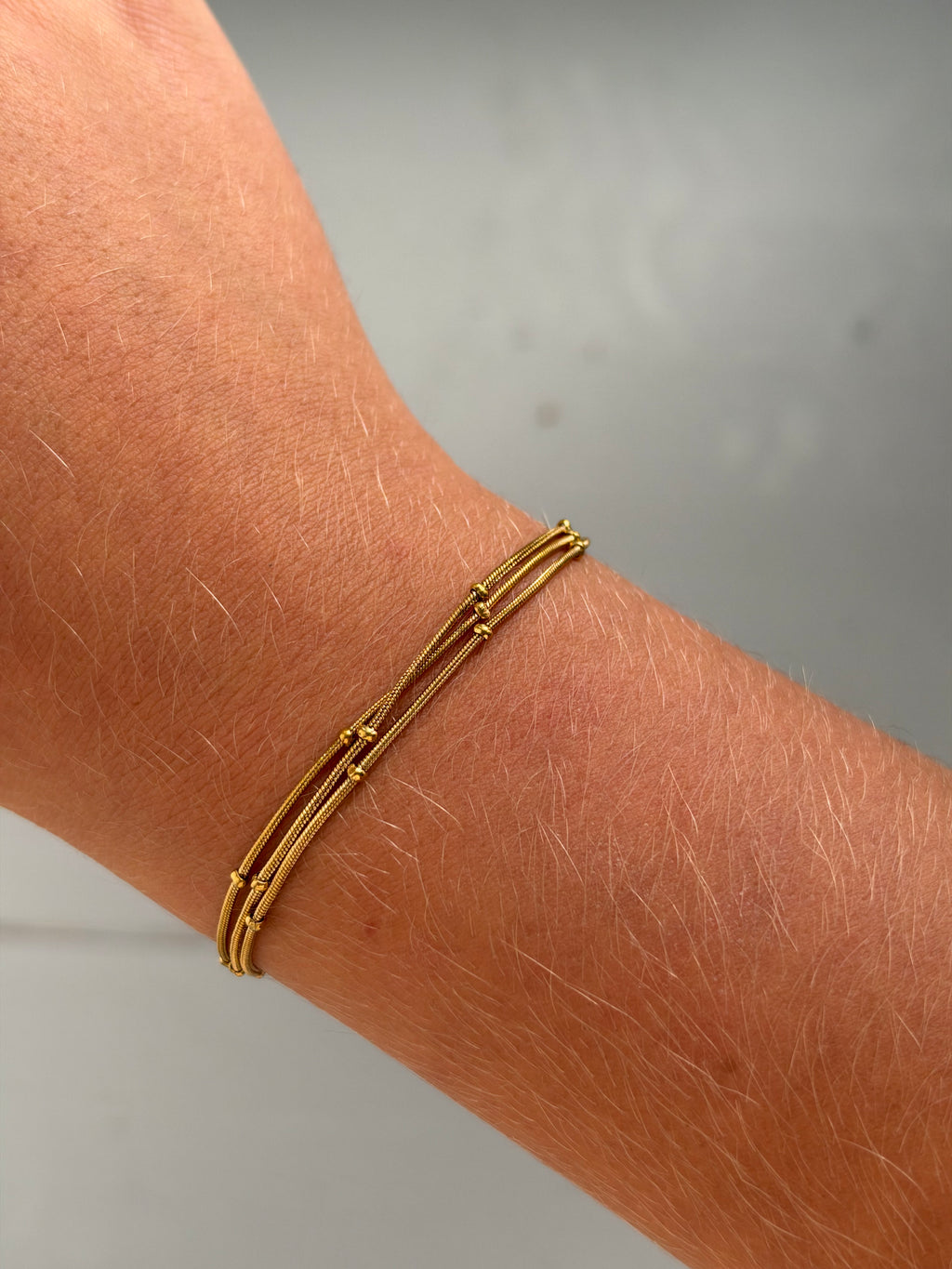 Gelaagde Slangen & Kralen Schakel Armband
