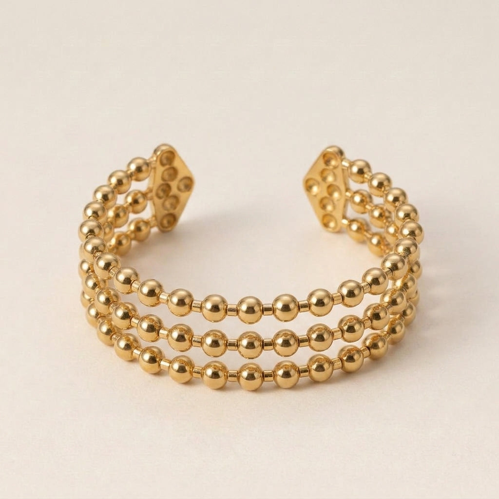 Drielaagse Kralen Armband