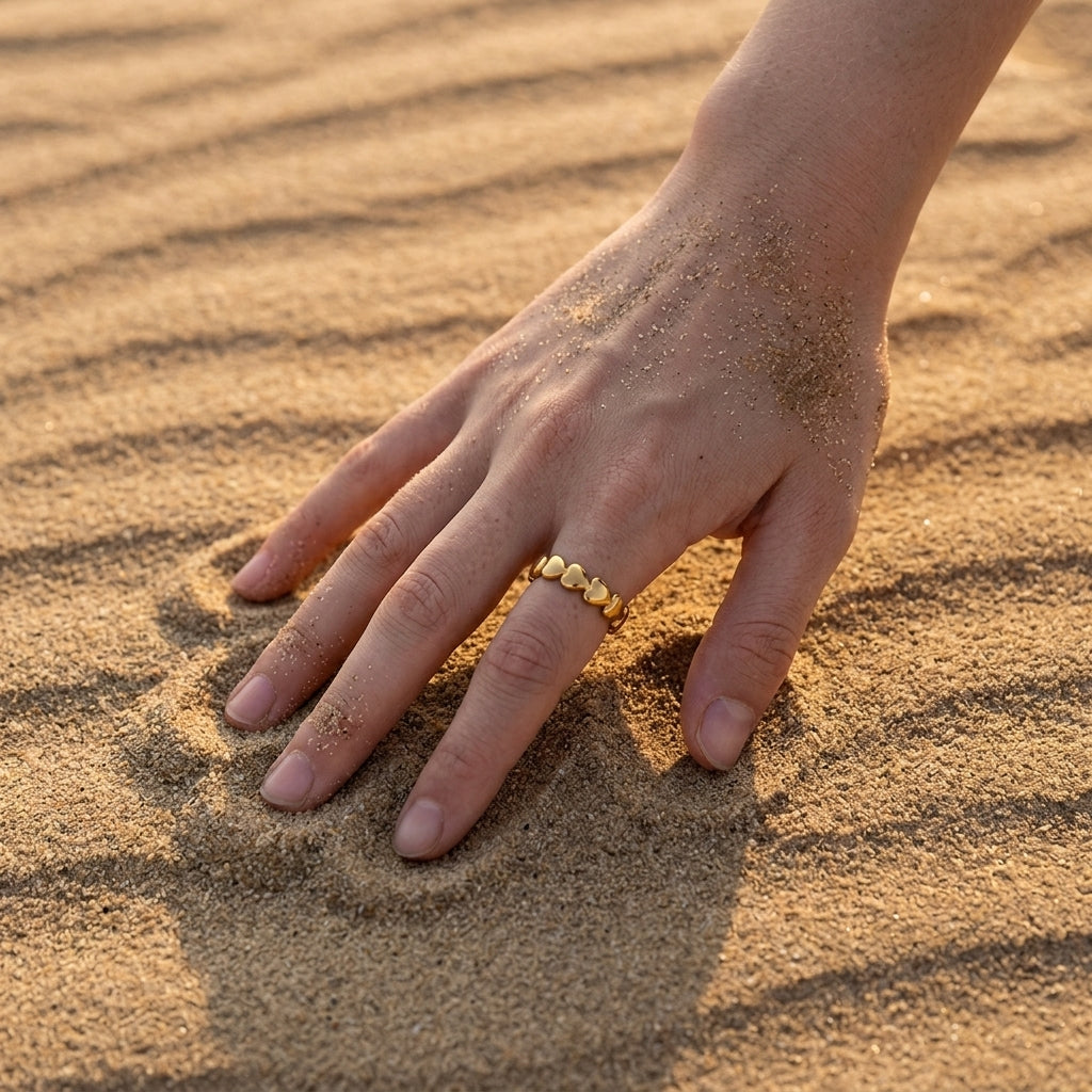 Gesculpteerde Hart Ring