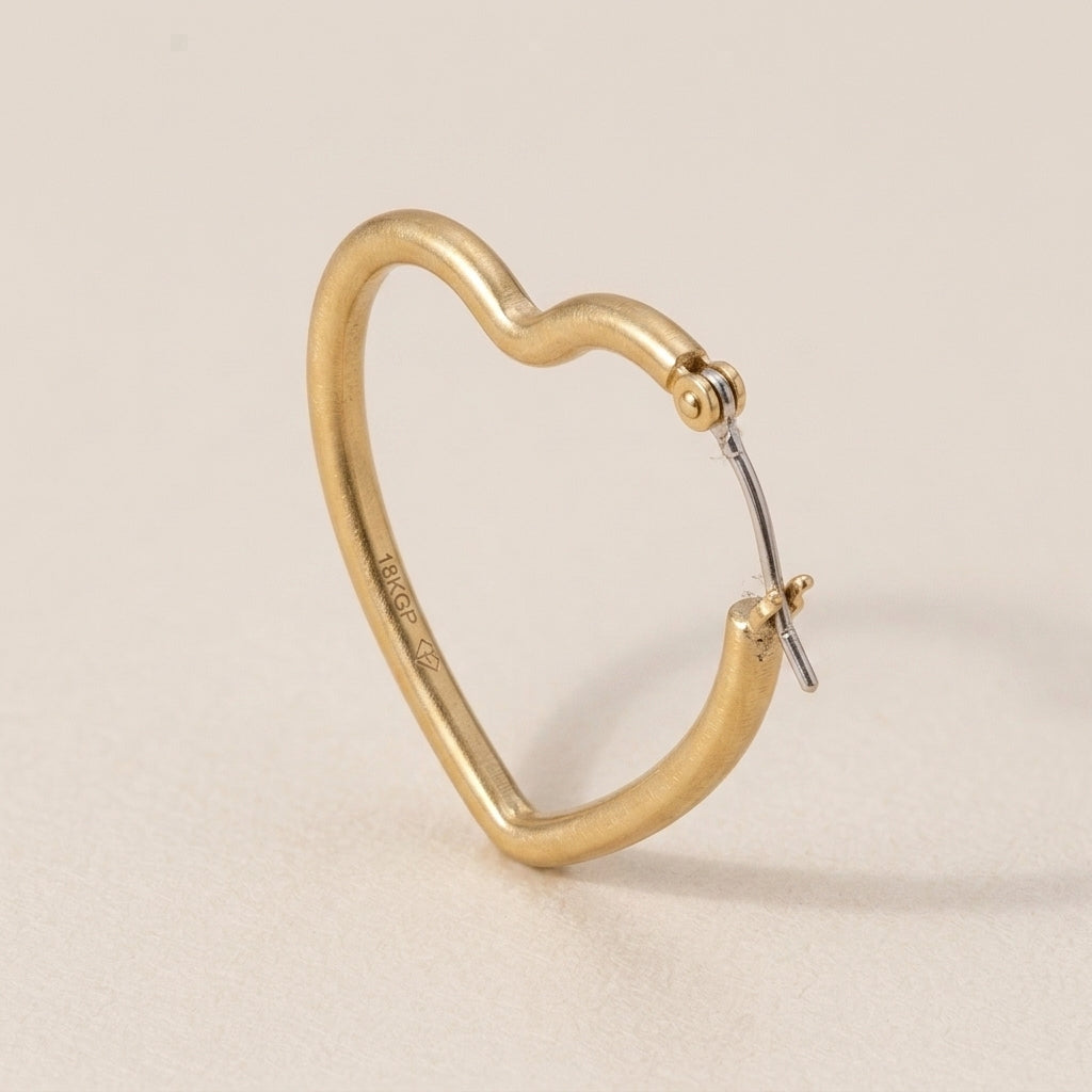 Open Hart Oorbellen
