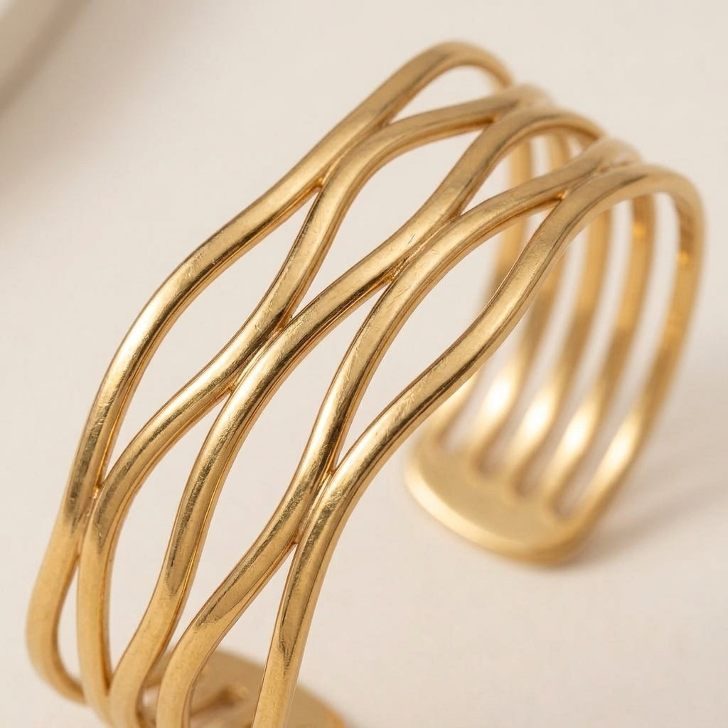 Golflijn Holle Armband