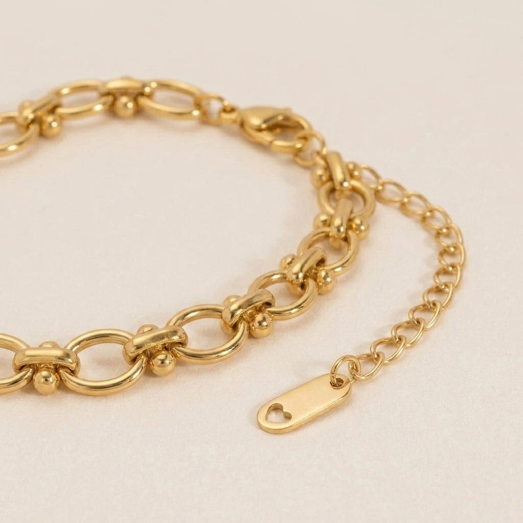 Ovale Schakel Kralen Armband