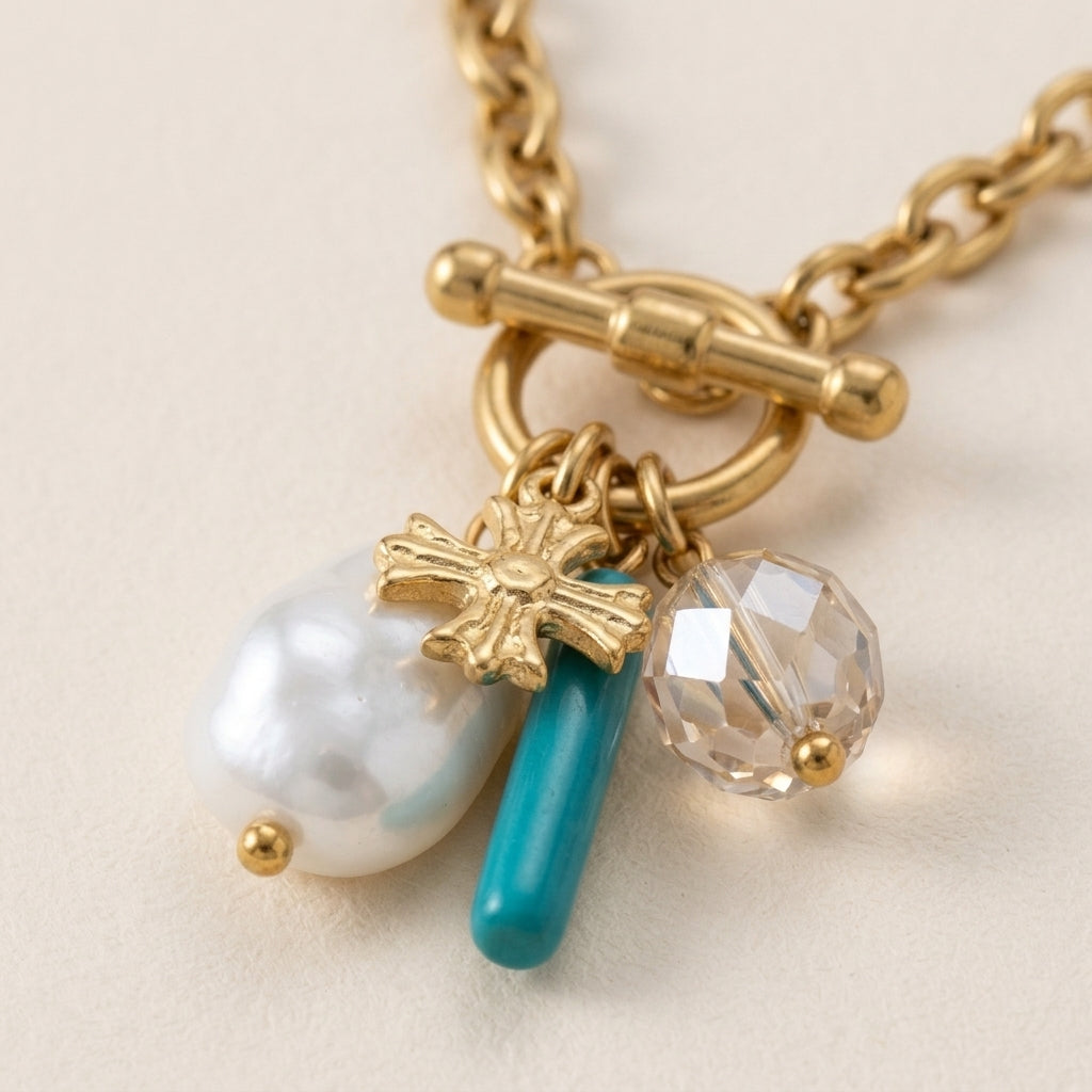 Blauwe Chili Bedel Ketting