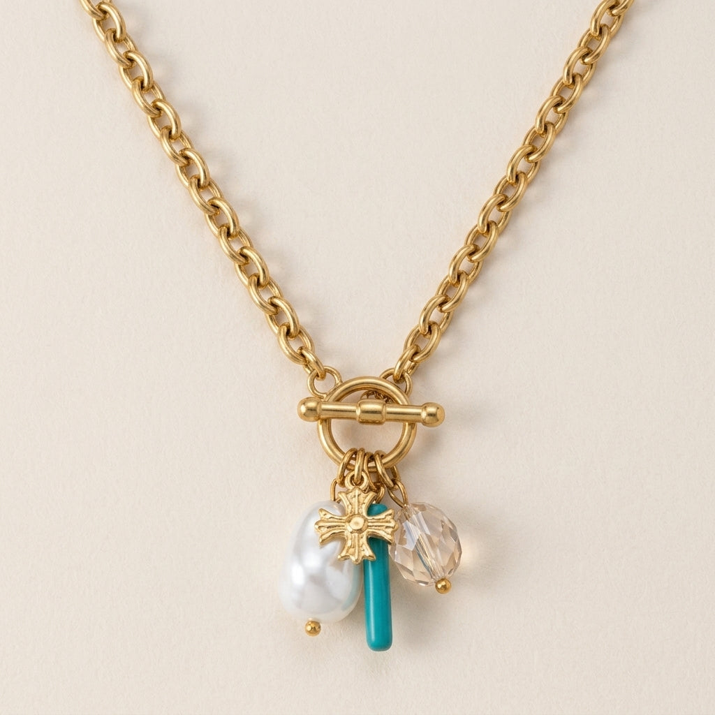 Blauwe Chili Bedel Ketting