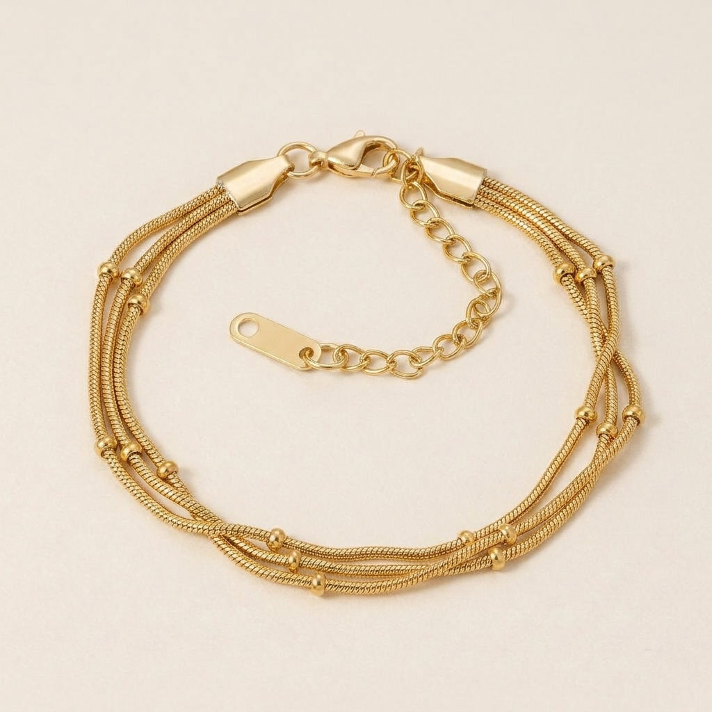 Meerlaagse Slangen Kralen Armband