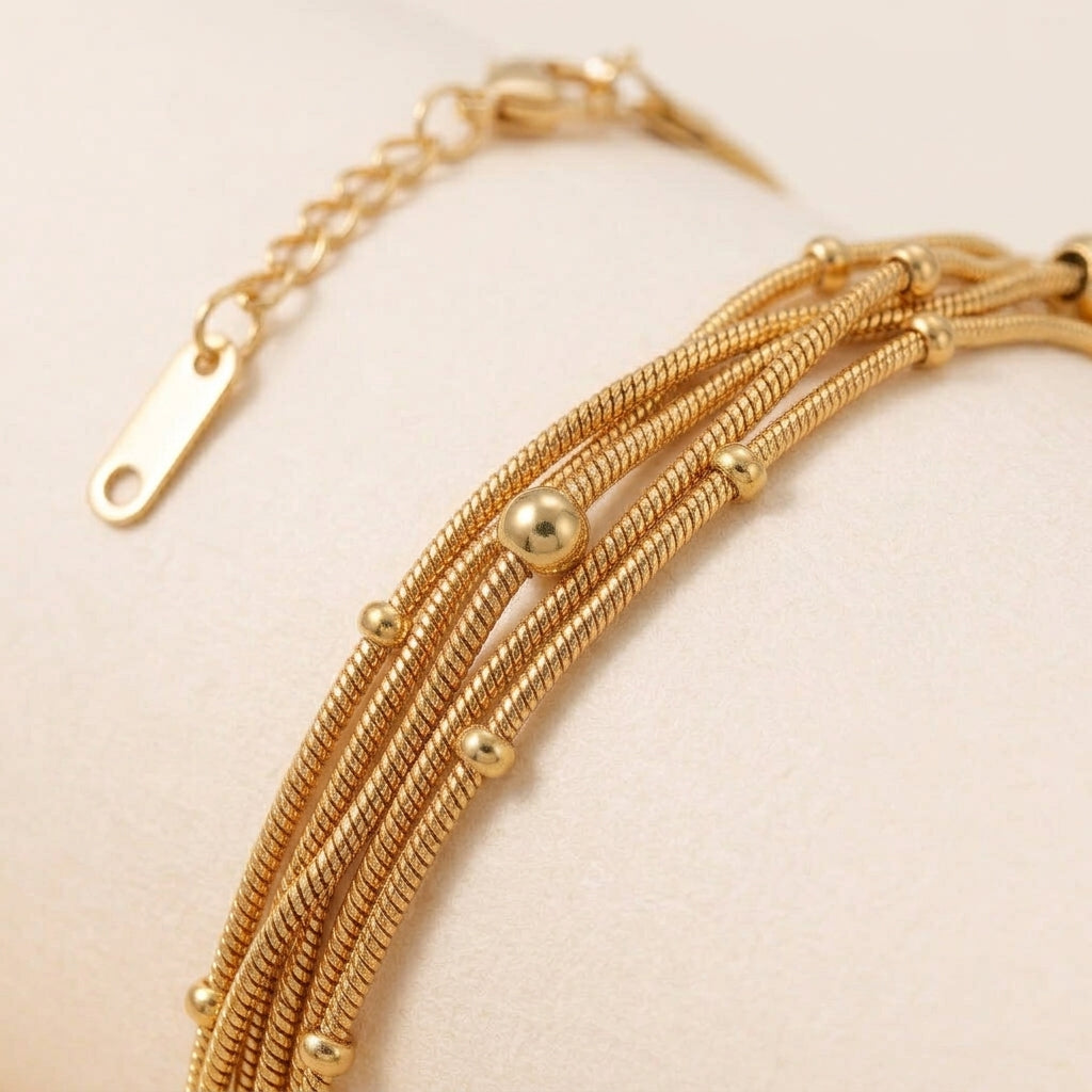 Meerlaagse Slangen Kralen Armband