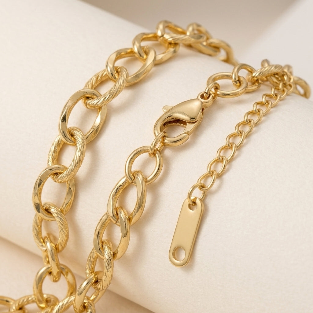 Gesneden Ovale Schakel Armband