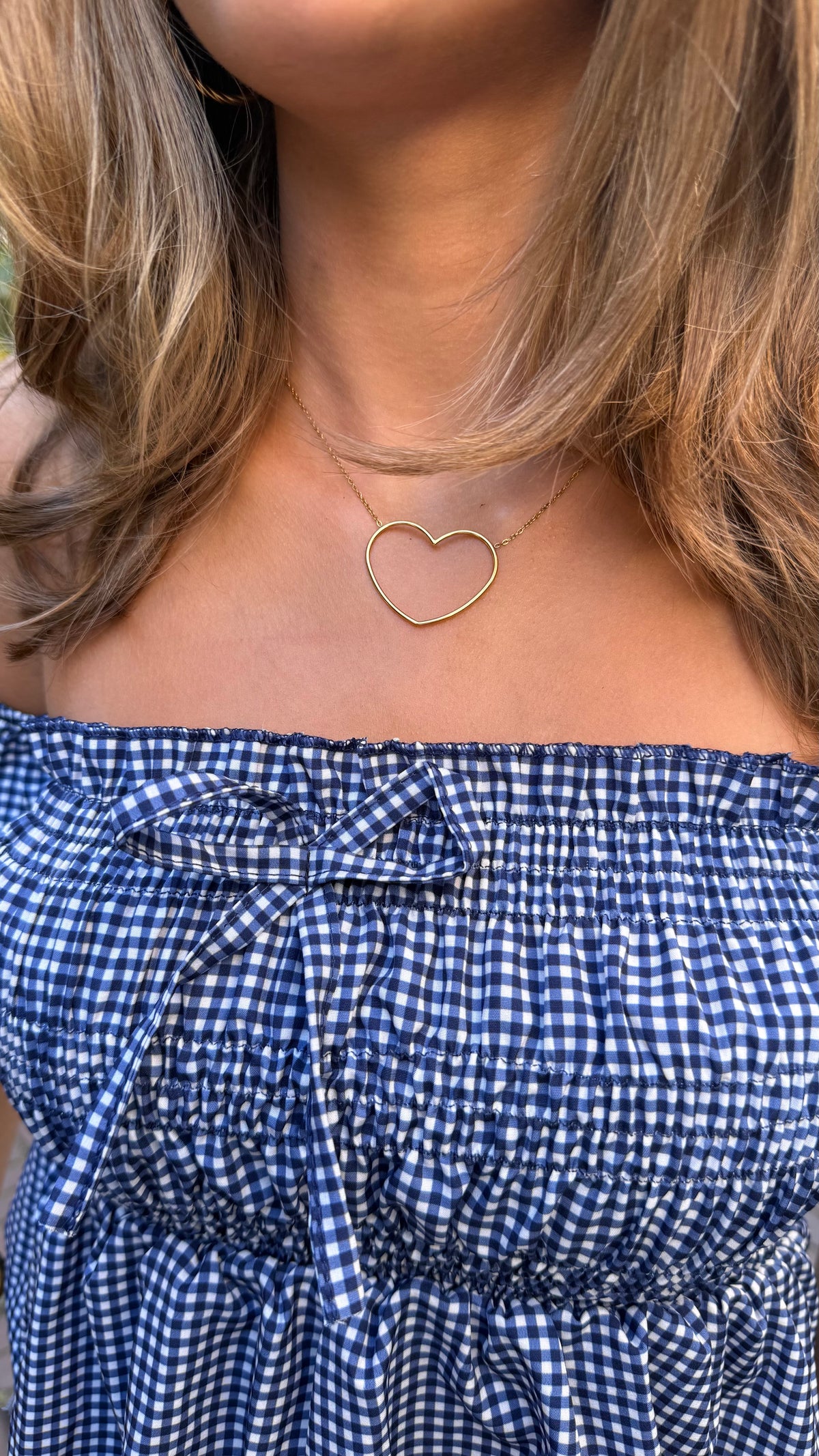 Minimalistische Open Hart Ketting