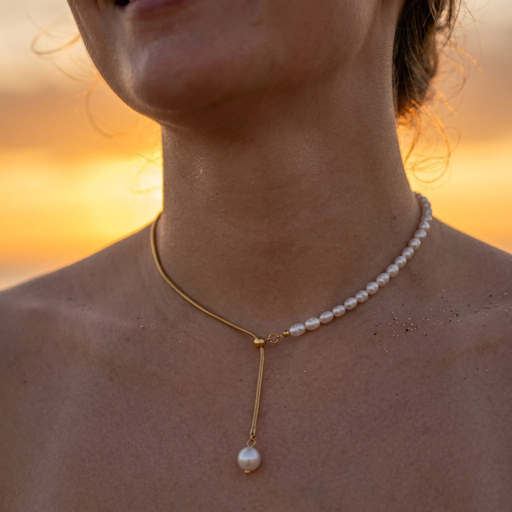 Halve Parel Ketting