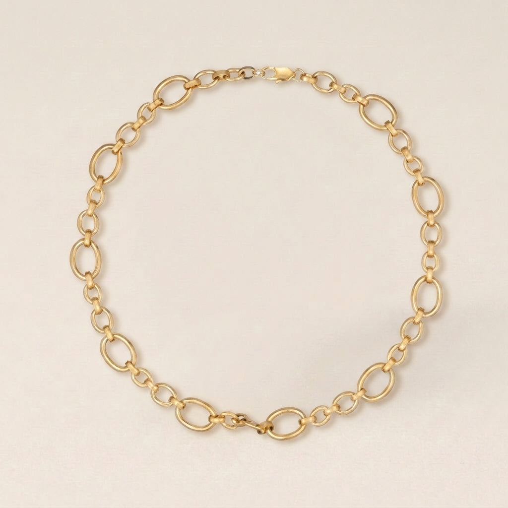 Grove Ovale Schakel Ketting