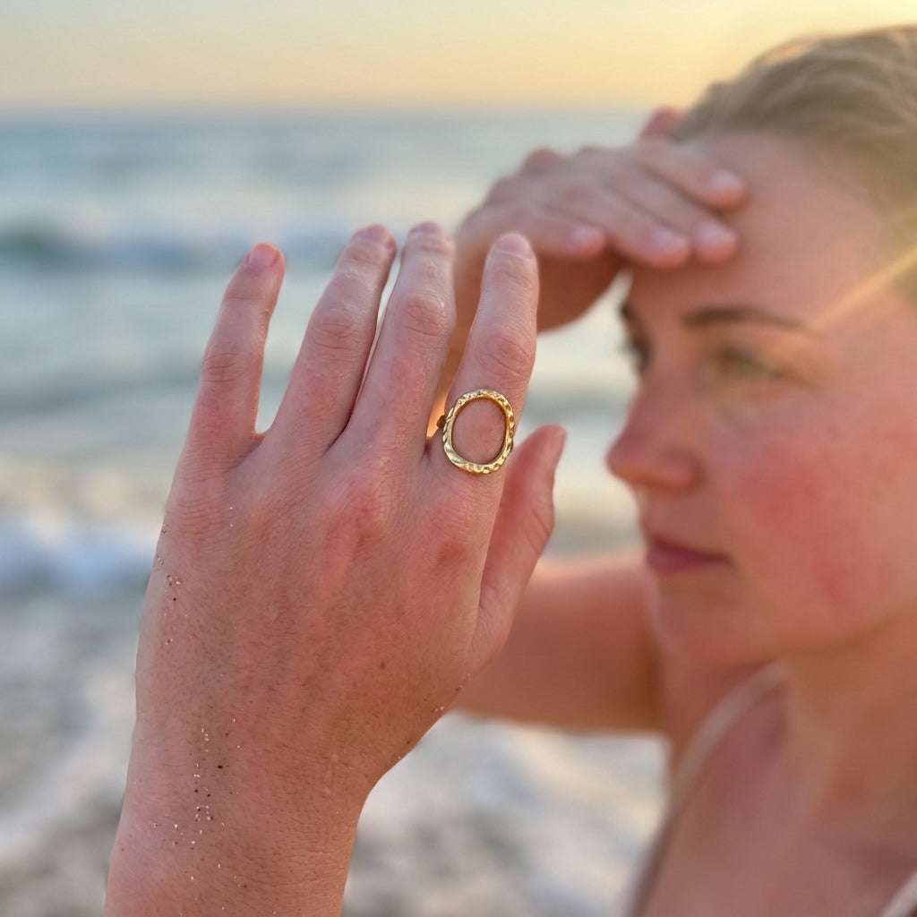 Gekreukte Open Structuur Ring