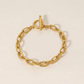 Toggle-Sluiting Ovale Schakel Armband