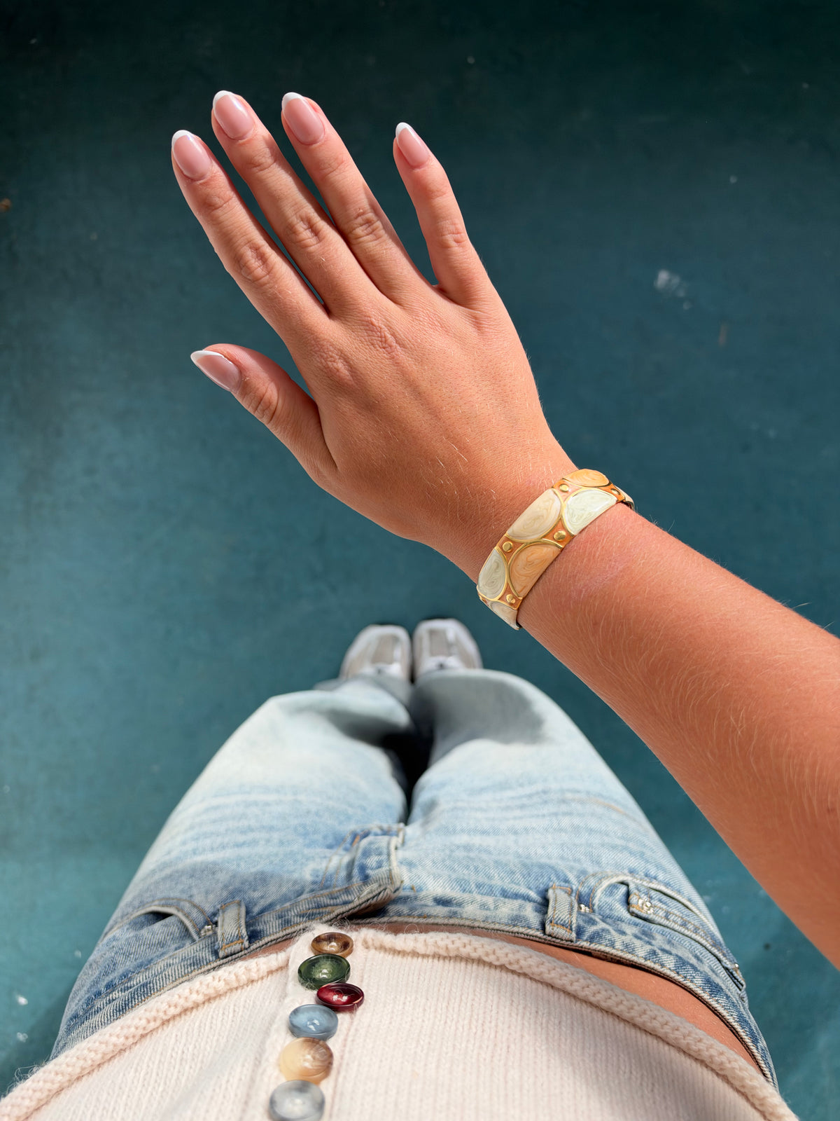 Emaille Marmer Armband - Roze & Mint Agaat