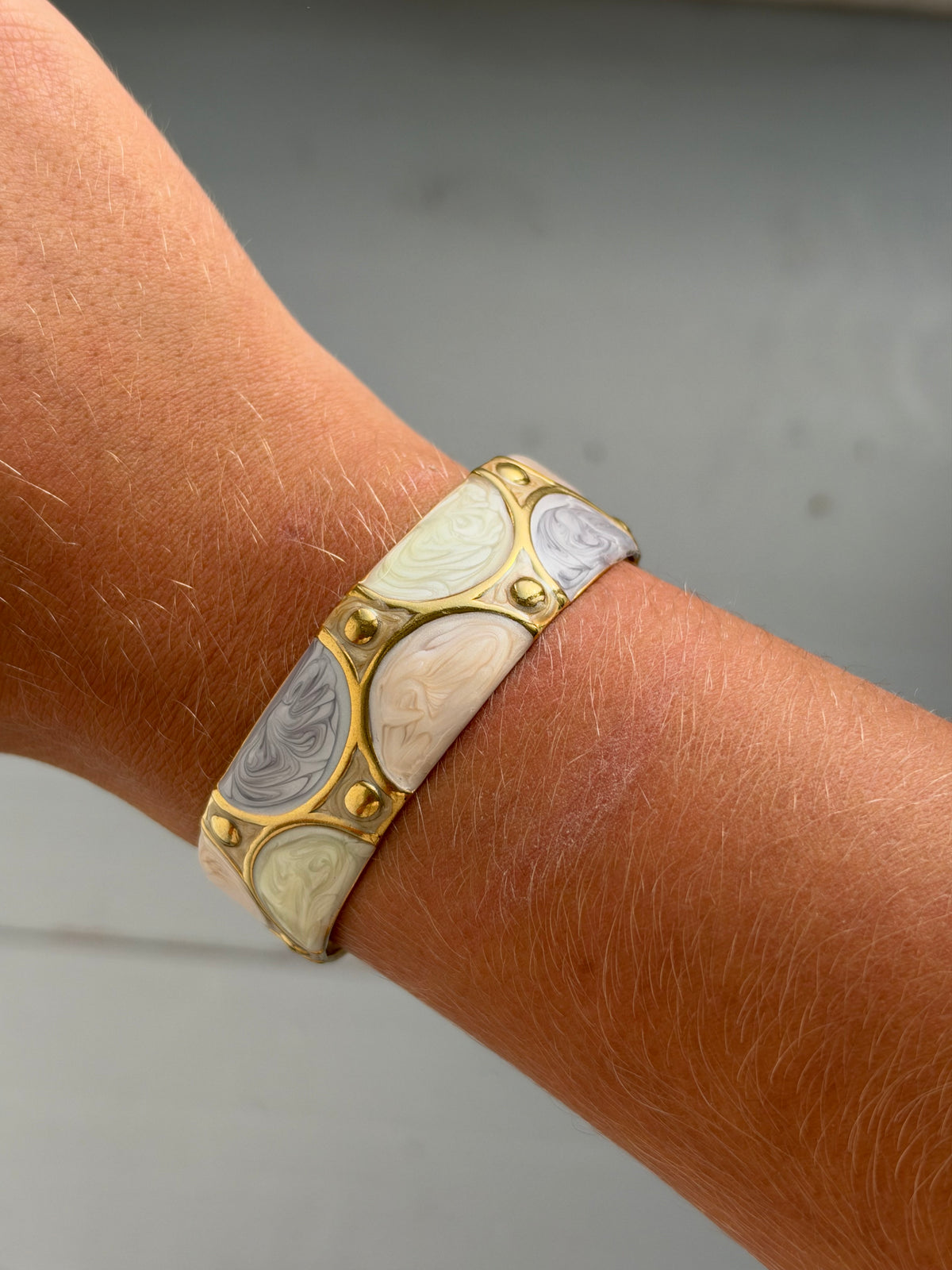 Emaille Marmer Armband - Lotus & Lila