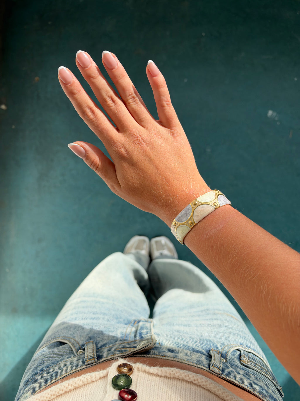 Emaille Marmer Armband - Lotus & Lila