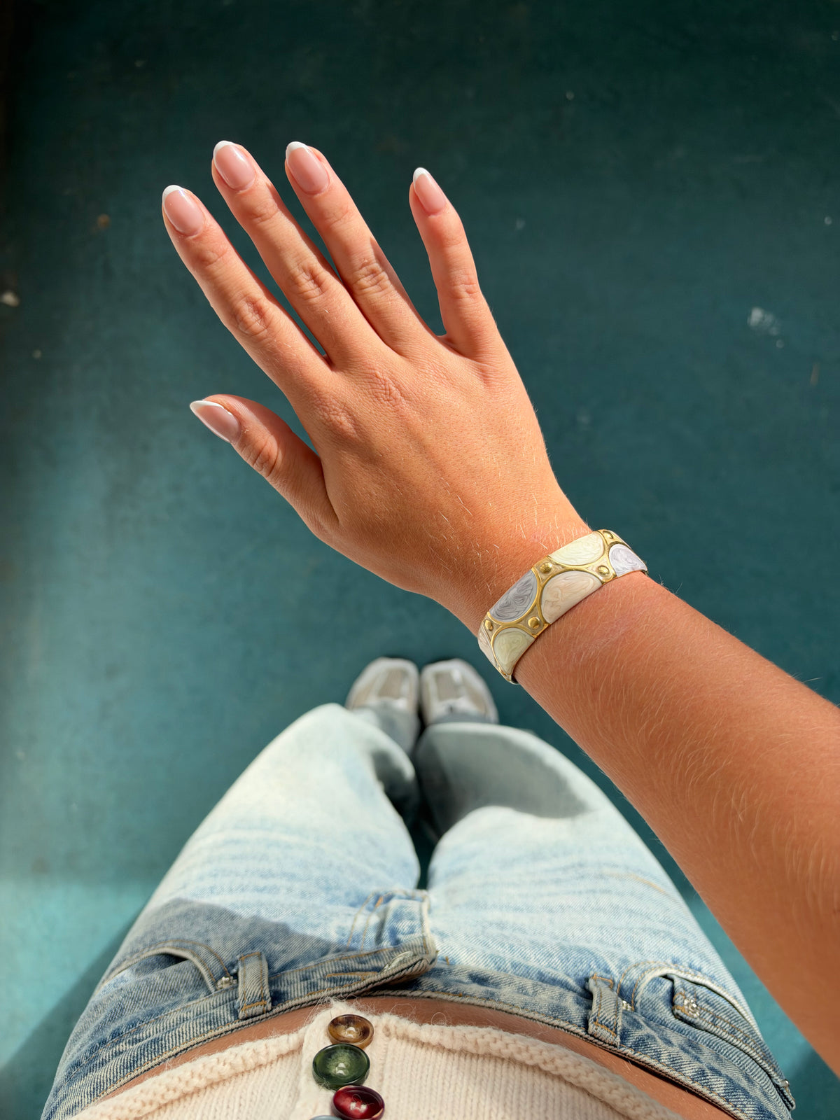 Emaille Marmer Armband - Lotus & Lila