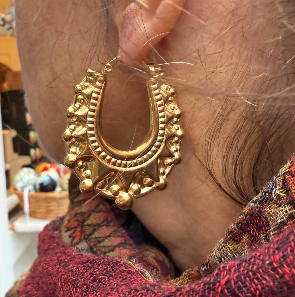 Crown Hoops Oorbellen