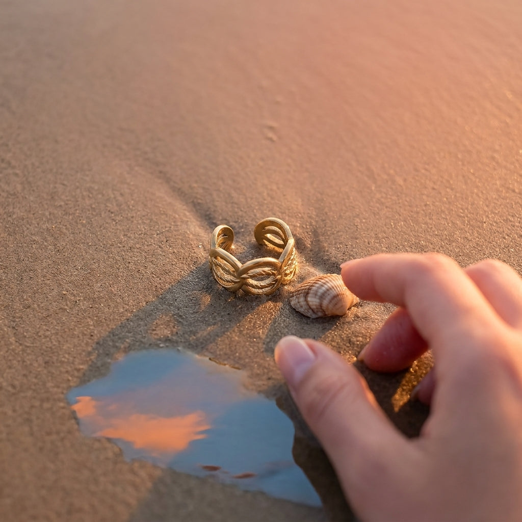 Verstelbare Levensboom Smiley Ring