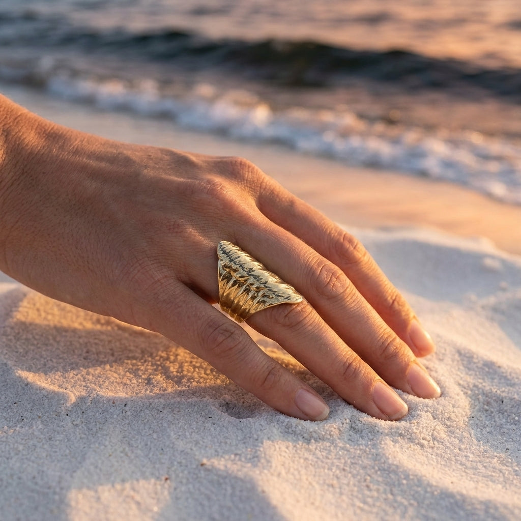 Ovale Rimpel-Ring