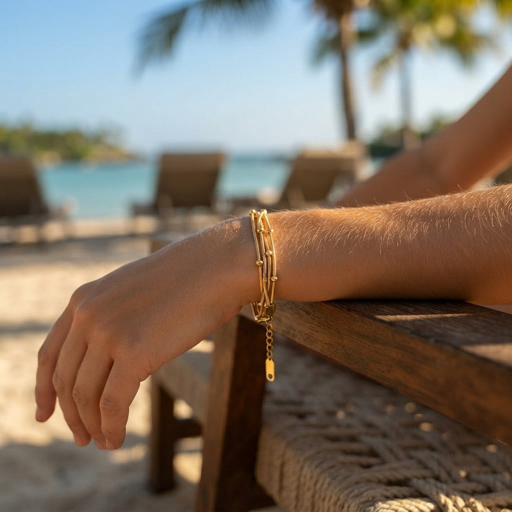 Meerlaagse Slangen Kralen Armband