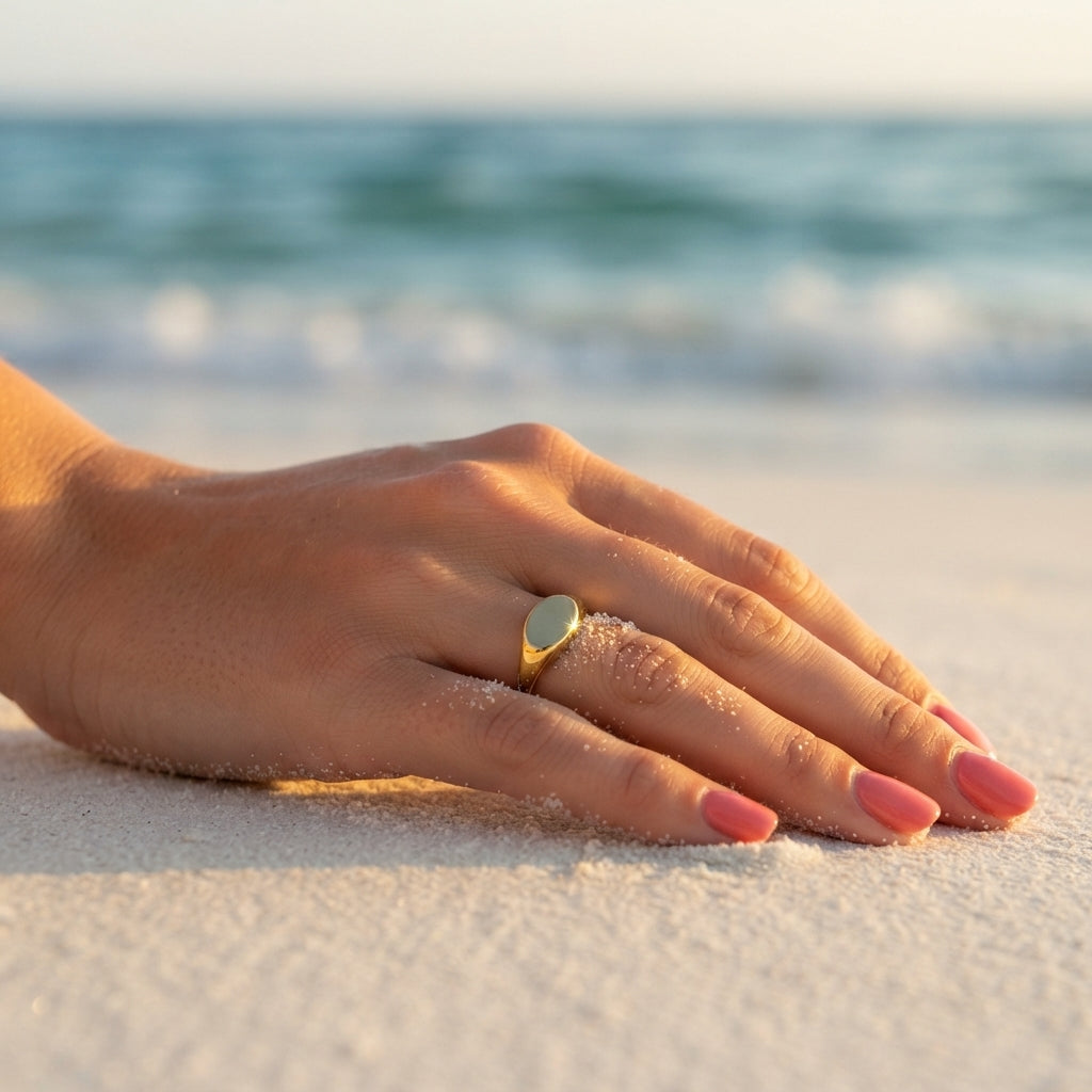 Ovale Zegel Ring