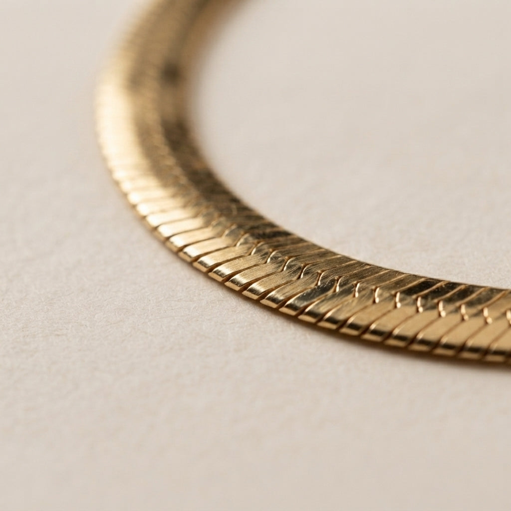 Platte Slangen Ketting