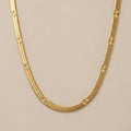 Platte schakelketting met detail