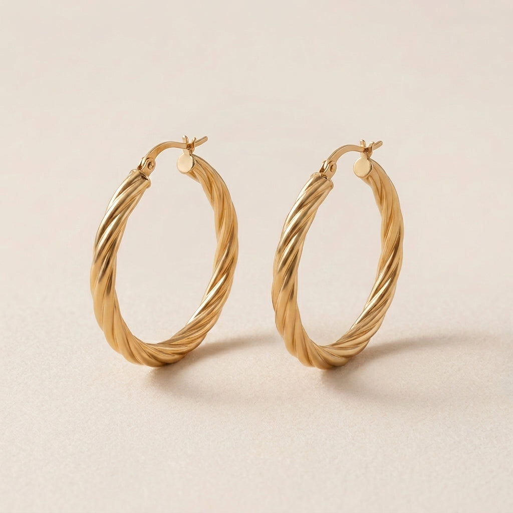 Gedraaide Hoops Oorbelleb