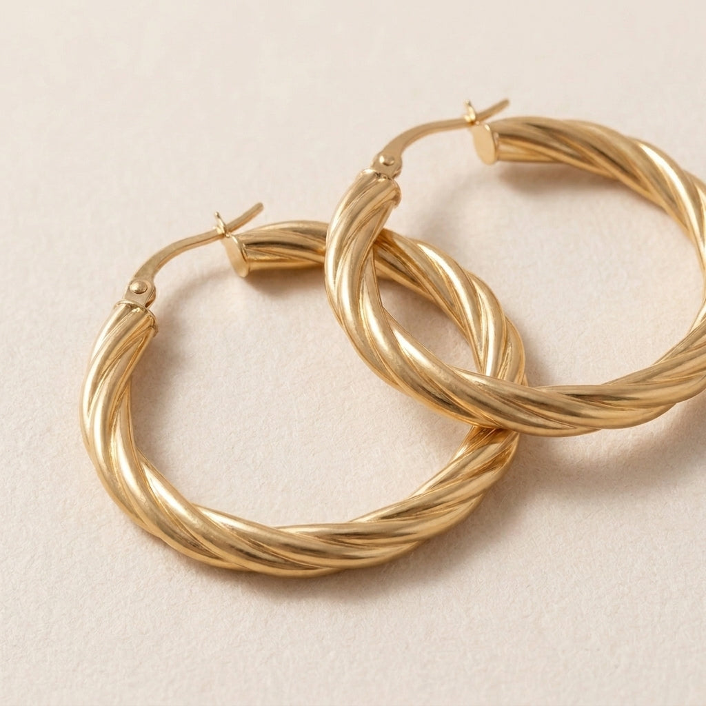 Gedraaide Hoops Oorbelleb