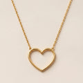 Minimalistische Open Hart Ketting