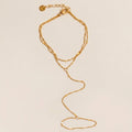 Dubbele Schakel Pailletten Hand Ketting
