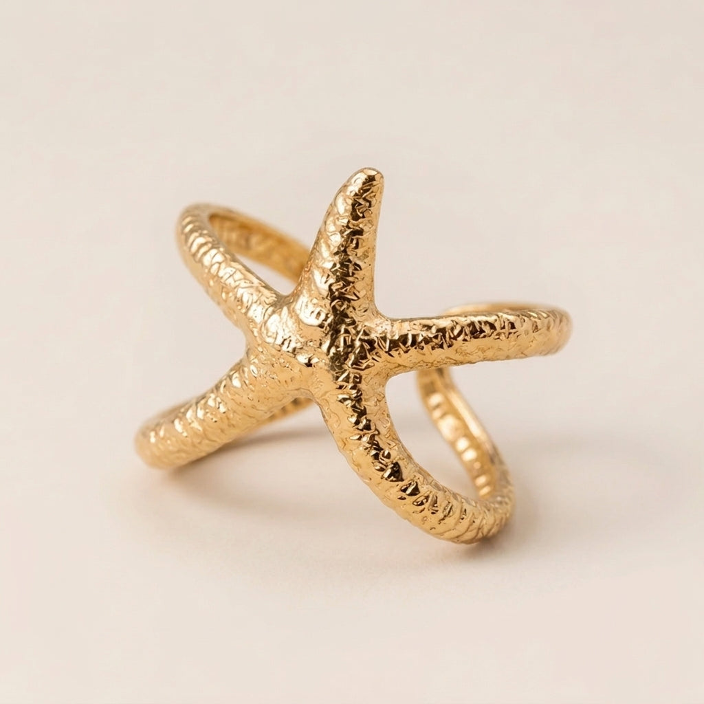 Gouden Kleine Zeester Stijl Ring