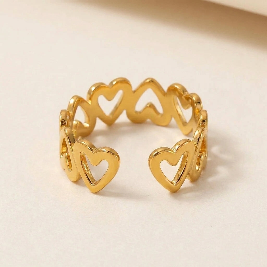 Open Hart Schakel Ring