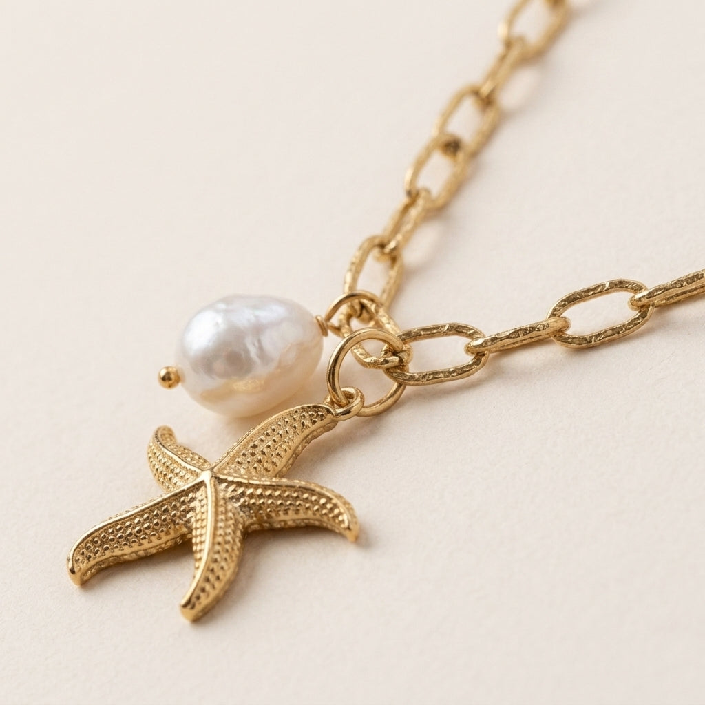 Zeester & Parel Ketting