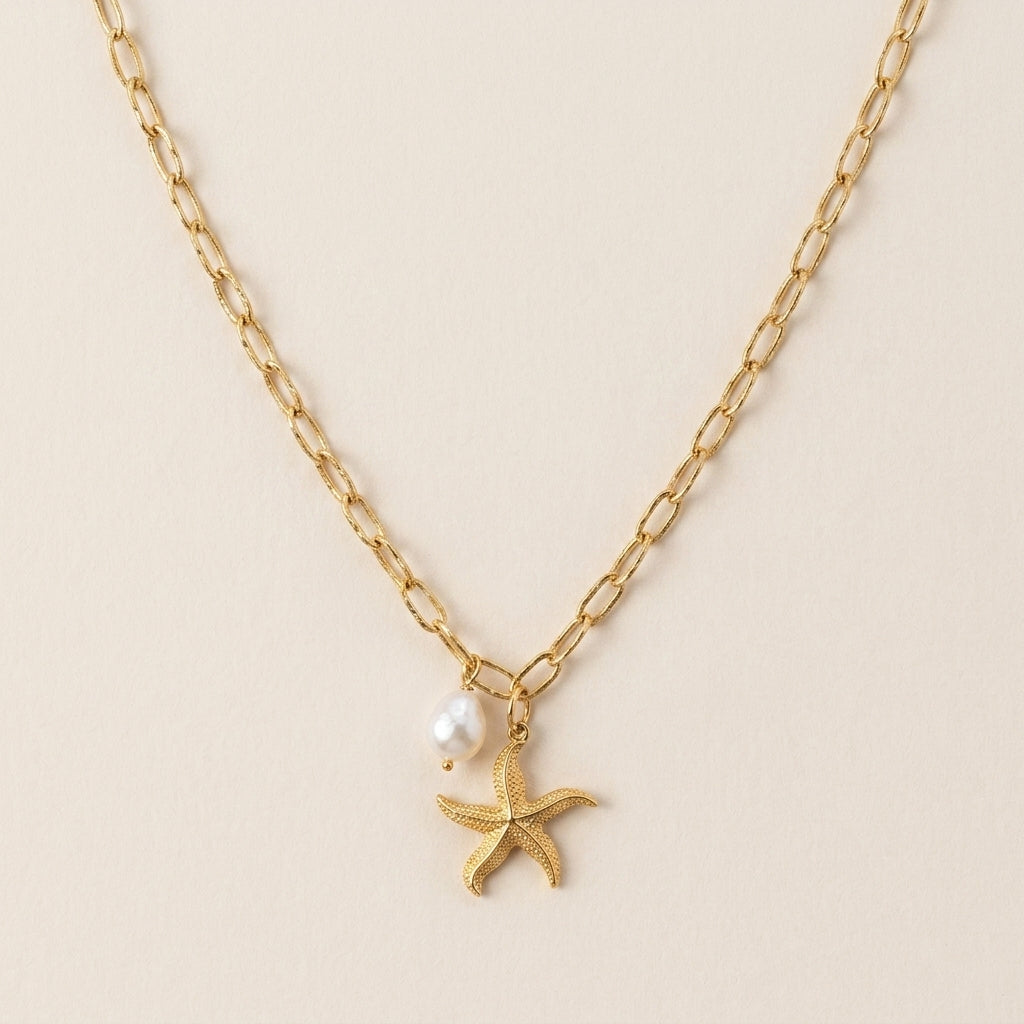 Zeester & Parel Ketting