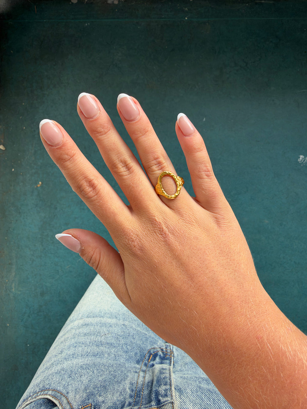 Kleine open ovale ring